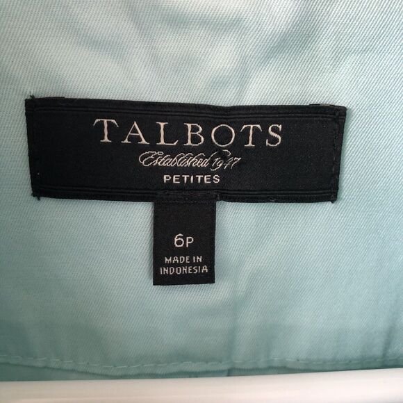 Talbots Jacket Womens 6 Petite Button Front Pastel Spring Layering Cotton Casual - Picture 7 of 15